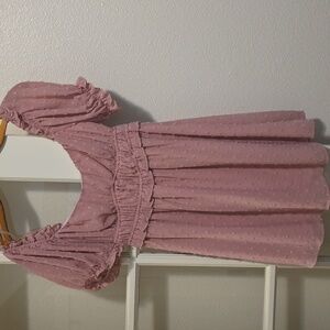 Lush Pink Textured Mini Dress